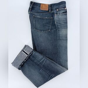 Women's Selvedge Straight Leg Jeans in Classic Blue